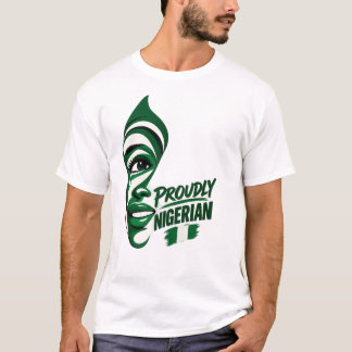 Camiseta O rosto fala orgulhosamente nigeriano