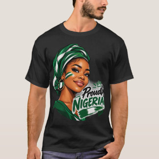 Camiseta O Rosto Fala Orgulhosamente Nigeriano