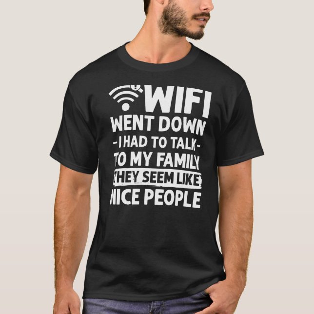 Camiseta O Roteador Wifi - Internet - Senha Aspas Computado (Frente)