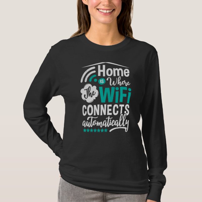 Camiseta O Roteador Wifi - Internet - Senha Aspas Computado (Frente)