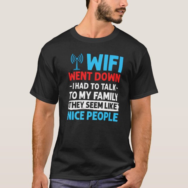Camiseta O Roteador Wifi - Internet - Senha Aspas Computado (Frente)