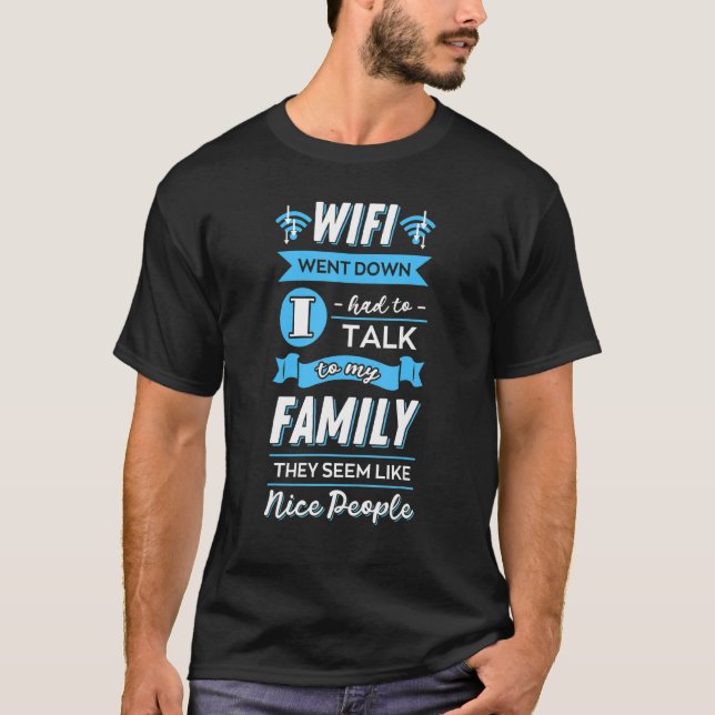 Camiseta O Roteador Wifi - Internet - Senha Aspas Computado (Frente)