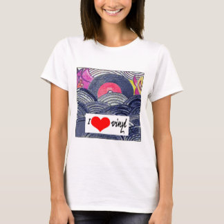 Camiseta O roupa das mulheres - vinil do amor de I