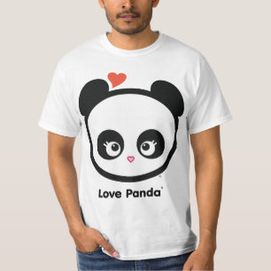 Camiseta O roupa dos homens do valor de Panda® do amor