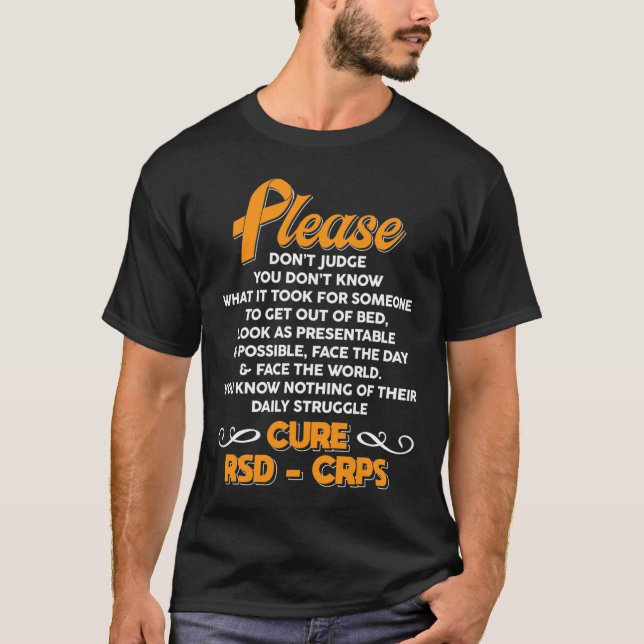 Camiseta O Rsdcrps Cure Suporta Sensibilização Do Rsdcrps (Frente)