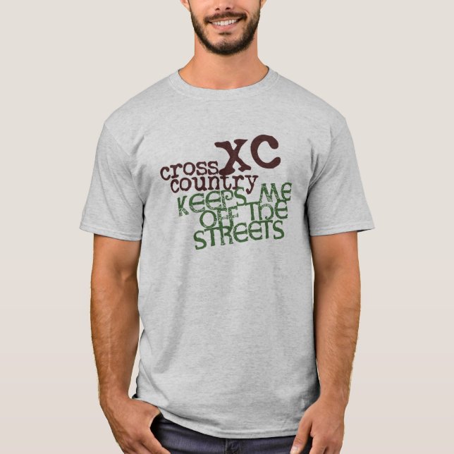 Camiseta O © Running engraçado do país transversal (Frente)