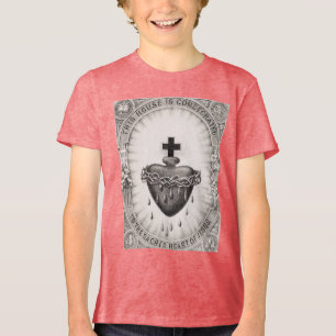 Camiseta O Sagrado Coração de Jesus Símbolo Divino