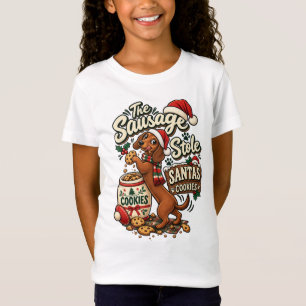 Camiseta O Salsicha Roubou os Biscoitos do Papai Noel Dachs