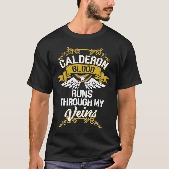 Camiseta O Sangue Calderon Atravessa Minhas Veias (Frente)