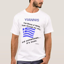 Camiseta O Sangue da Hélade Corre Nas Veias Às Vezes Ouzo P