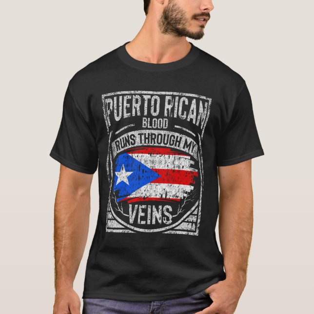 Camiseta O Sangue De Porto Rico Atravessa Minhas Veias (Frente)