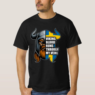 Camiseta O Sangue De suecia Atravessa Minhas Veias Vikings