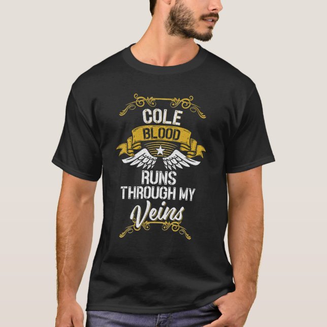 Camiseta O Sangue Do Cole Atravessa Minhas Veias (Frente)
