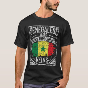 Camiseta O Sangue Do Senegal Atravessa Minhas Veias