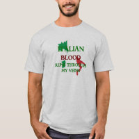 O Sangue Italiano Passa Pela Minha Camisa-T De Vei