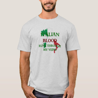 Camiseta O Sangue Italiano Passa Pela Minha Camisa-T De Vei