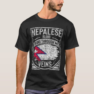 Camiseta O Sangue Nepalês Atravessa Minhas Veias