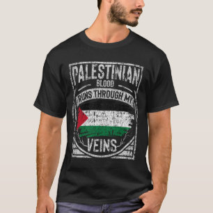 Camiseta O Sangue Palestiniano Atravessa As Minhas Veias