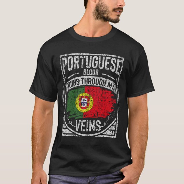 Camiseta O Sangue Português Atravessa Minhas Veias (Frente)