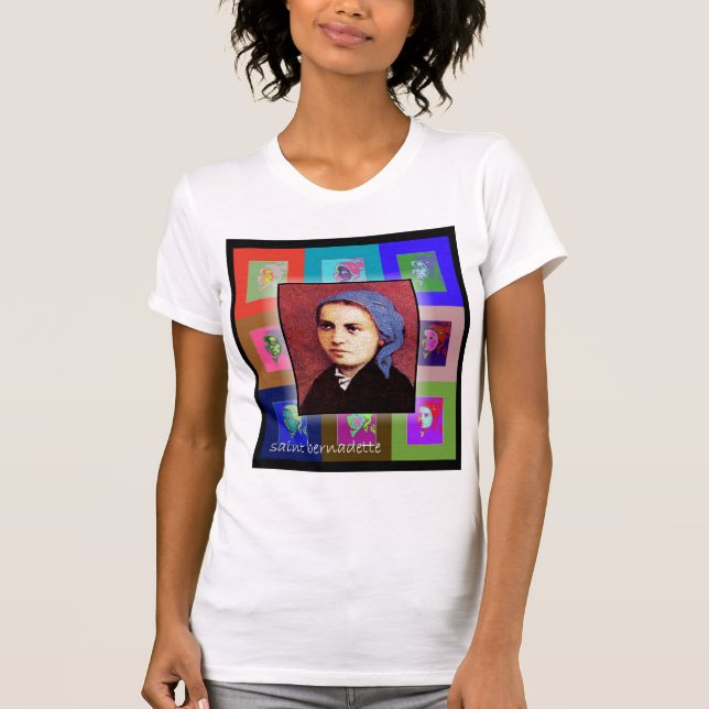Camiseta O santo Bernadette do pop art (Frente)