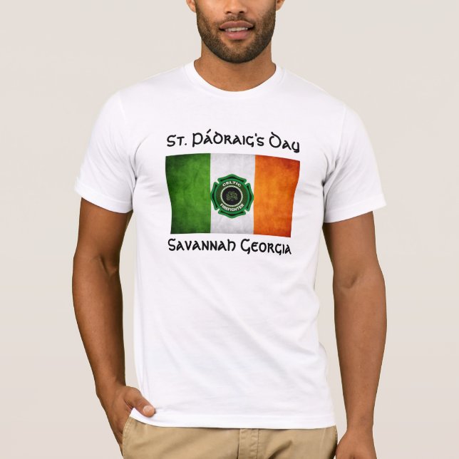 Camiseta O sapador-bombeiro de St Patrick do savana (Frente)