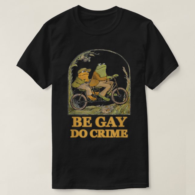 Camiseta O Sapo e o sapo são Gay, do crime, engraçada Gra (Frente do Design)