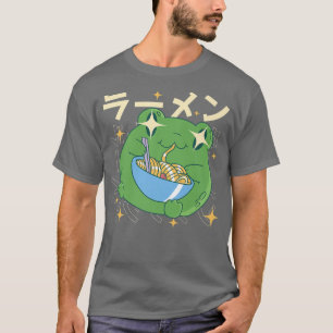 Camiseta O Sapo Verde Ramen Kawai Noodle Oferece Sapos ao J