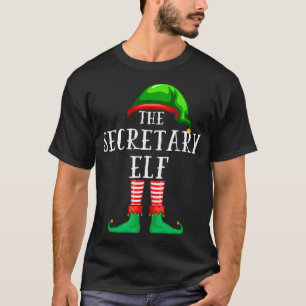Camiseta O Secretário Elf Matching Profissão Natal Fu