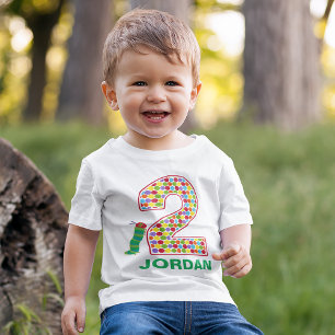 Camiseta O segundo aniversário das lagartas famintos