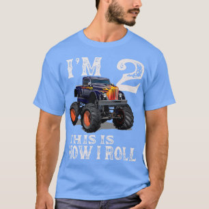 Camiseta O segundo aniversário Monster Truck me dá 2.