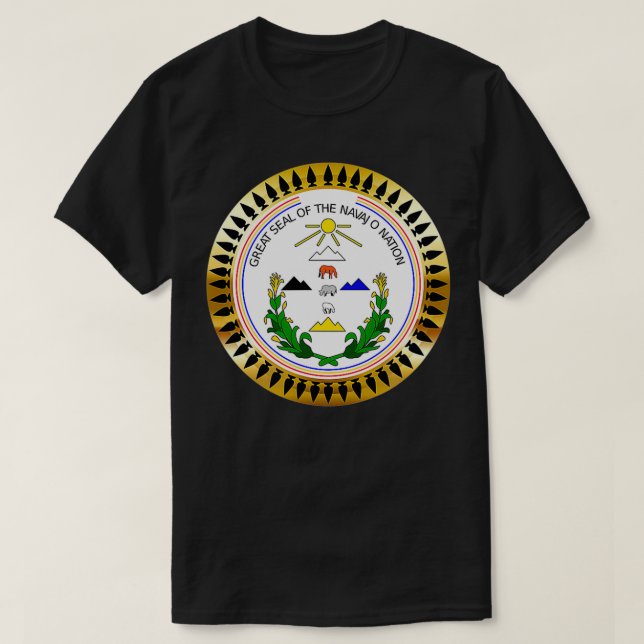 Camiseta O Selo Excelente Da Nação Navajo  (Frente do Design)