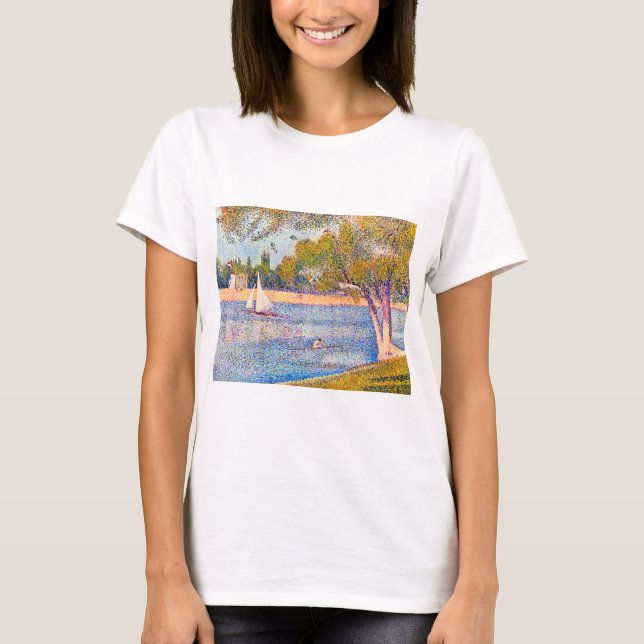 Camiseta O Sena em La Grande Jatte, Seurat (Frente)