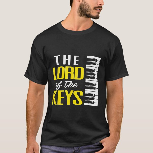 Camiseta O Senhor Das Chaves, Piano Engraçado (Frente)
