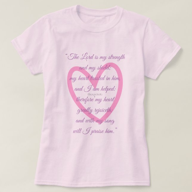 Camiseta O Senhor é a minha força (Frente do Design)