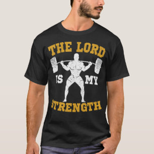 Camiseta O Senhor é a minha Força Cristã Gym Jesus Workou