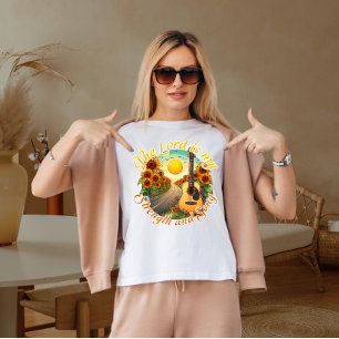 Camiseta O senhor é a minha força e música