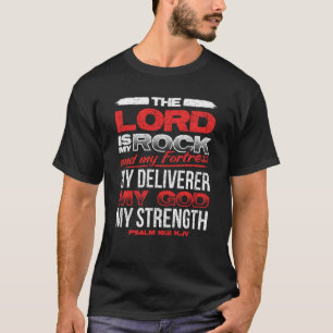 Camiseta O Senhor É A Minha Pedra E A Minha Fortaleza Rezan