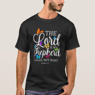 Camiseta O Senhor É Meu Pastor Borboleta Salm 231 Relig