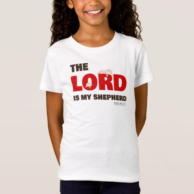Camiseta O Senhor É Meu Pastor Salma 23 Fé Cristã (Frente)