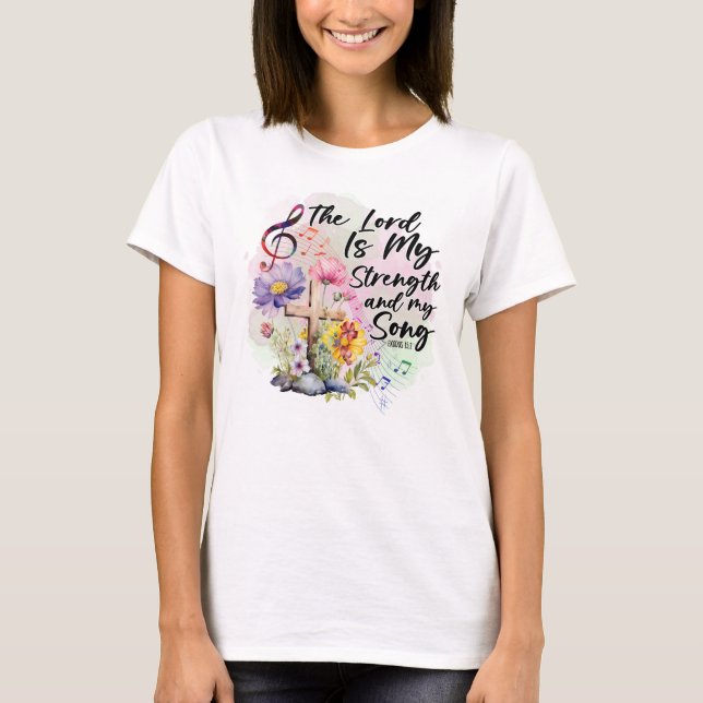 Camiseta O Senhor é minha força e meu cântico (Frente)