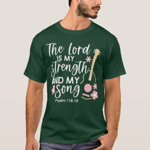 Camiseta O Senhor É Minha Força E Meu Canto família vintage