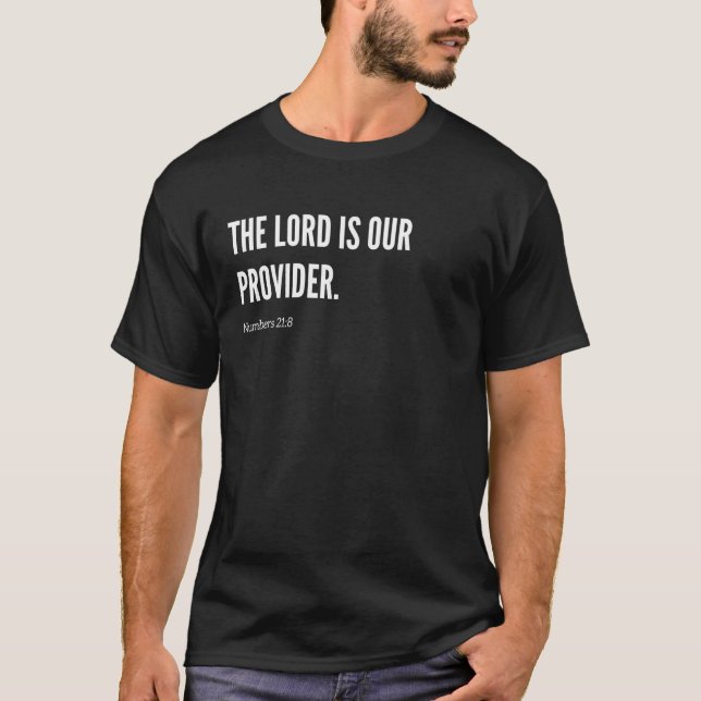 Camiseta O Senhor É Nossa Providência Versículo Bíblico Dec (Frente)