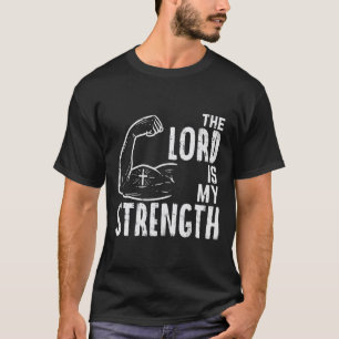 Camiseta O Senhor É O Meu Forte Giro-Braço Cristão