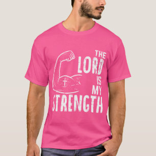 Camiseta O Senhor É O Meu Forte Giro-Braço Cristão