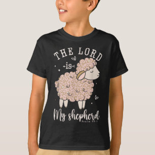 Camiseta O Senhor É O Meu Pastor Orando Ovelhas Cristãs