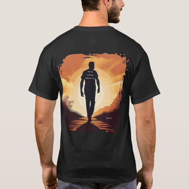 Camiseta O Senhor está comigo onde quer que eu vá (Verso)