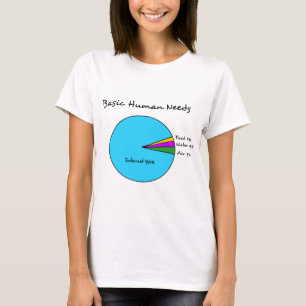 Camiseta O ser humano básico engraçado precisa (o Interne