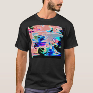 Camiseta O Serenade torna côncavo rosa listrado