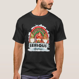 Camiseta O Sério Gnomo Correspondente ao Natal Rainbow Leop
