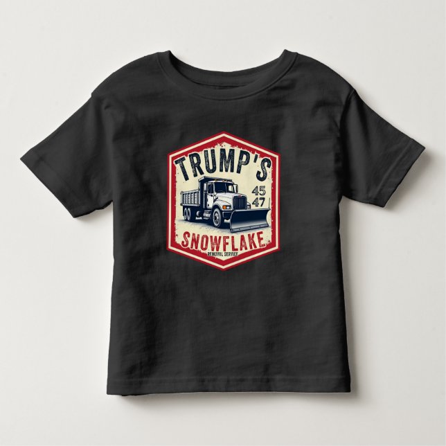 Camiseta O Serviço de Remoção do Floco de Neve de Trump Eng (Frente)
